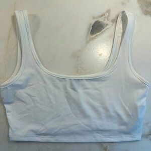 White Shien Cropped Tank Top